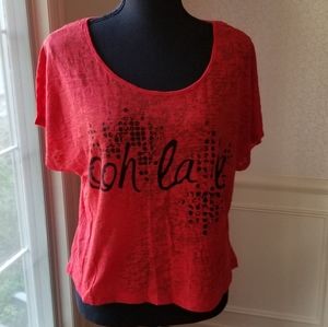 FREE? Semi-sheer red tee